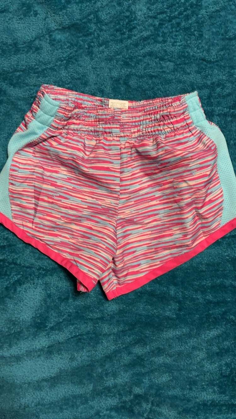 Danskin Now Active Shorts Size XS 4-5 Pink Blue Athletic Running